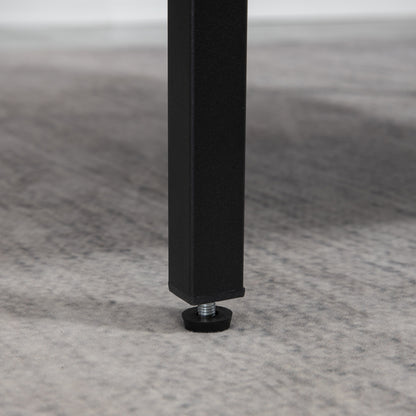 HOMCOM Akzentsessel im Skandidesign, Ruhesessel ,Akzentstuhl, Leinenoptik, Kautschukholz, Grau + Schwarz + Braun