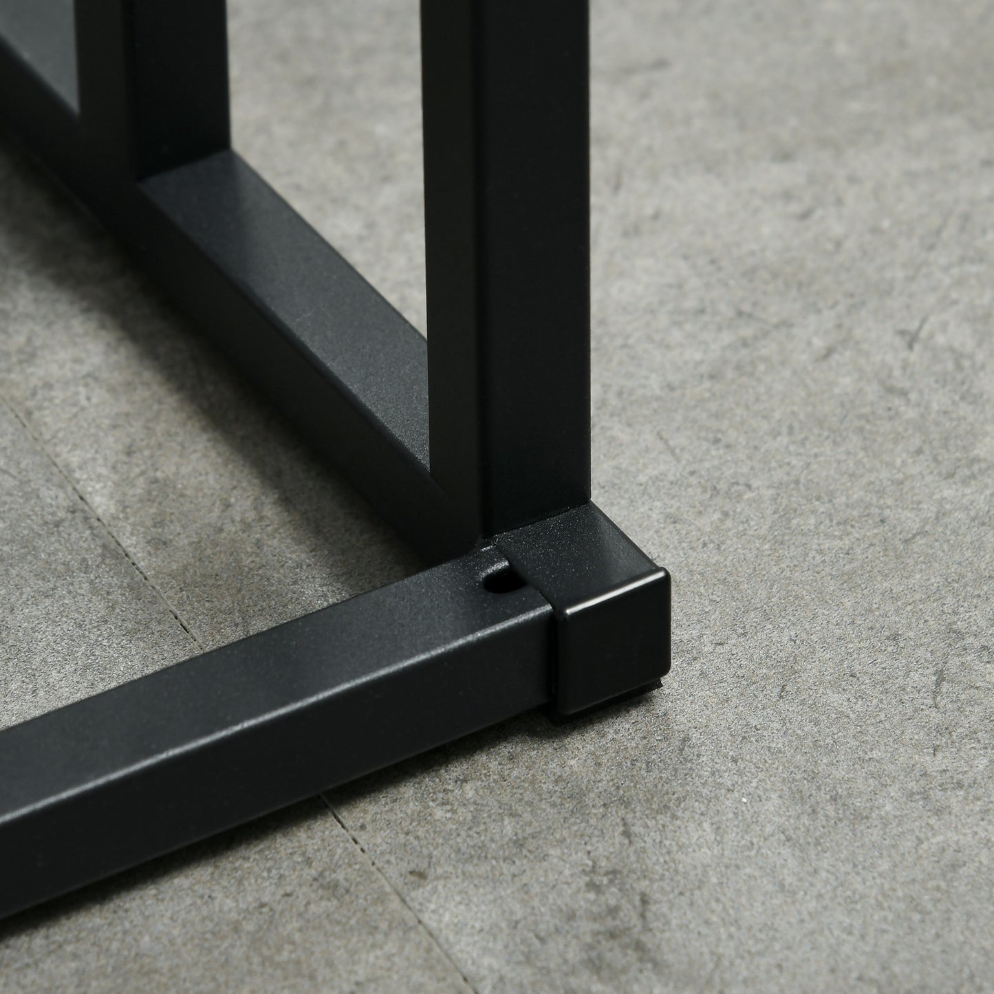 kleankin Handtuchhalter Handtuchalter-Set 3 Handtuchstangen, Industriedesign, Bambus, 45 x 22,5 x 86 cm, Schwarz + Natur