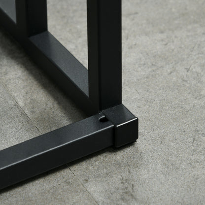 kleankin Handtuchhalter Handtuchalter-Set 3 Handtuchstangen, Industriedesign, Bambus, 45 x 22,5 x 86 cm, Schwarz + Natur