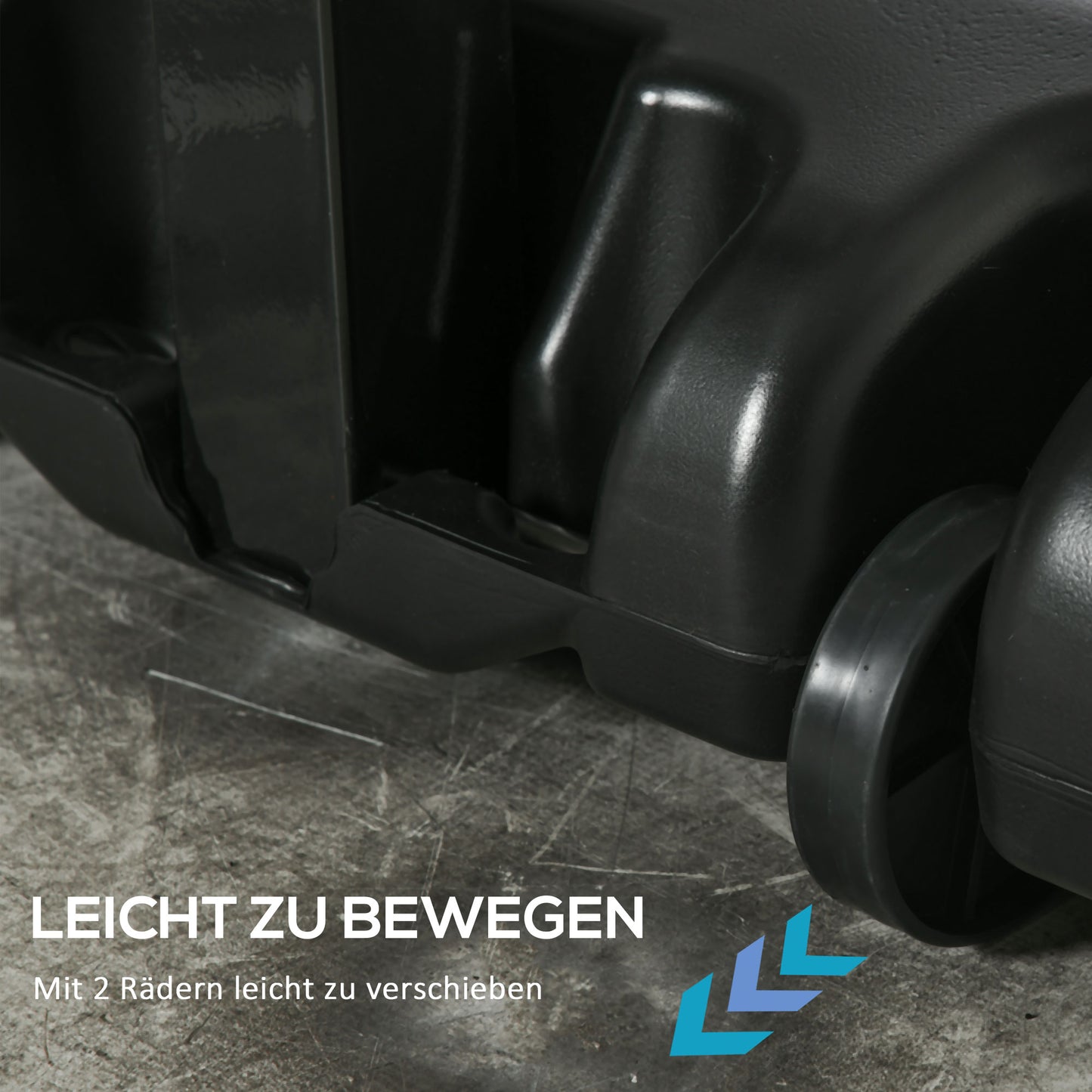 HOMCOM Basketballständer mit Rädern rollbar 210-260 cm höhenverstellbar Basketballkorb mit Ständer geeignet für den Außen- und Innenbereich Stahl Kunststoff Schwarz