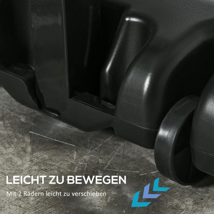 HOMCOM Basketballständer mit Rädern rollbar 210-260 cm höhenverstellbar Basketballkorb mit Ständer geeignet für den Außen- und Innenbereich Stahl Kunststoff Schwarz