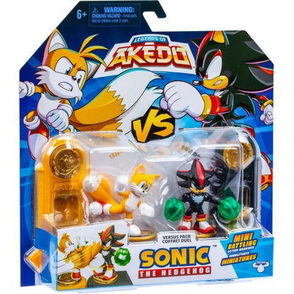 Tails vs Shadow Figure Duo - MOOSE TOYS - AKEDO - Quick Battle Pack, 2 Figures and Controllers Included