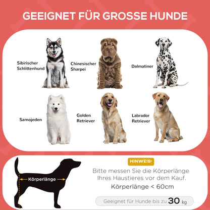 PawHut Hundebett, Hundeliege, robust, erhöht &amp; wetterfest, bis 50 kg, 92x76x18cm, Rot