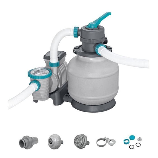 Sand filter / filtration pump for swimming pools up to 54 m3 - Bestway - 8,327 L/h - With pre-filter