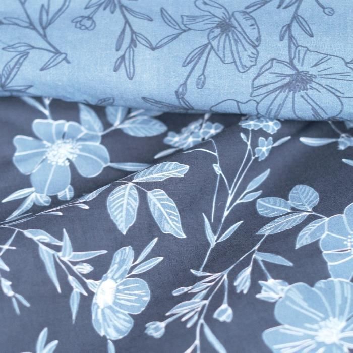 Bed set - TODAY SUNSHINE - 240x260 cm - 2 people - Floral print cotton