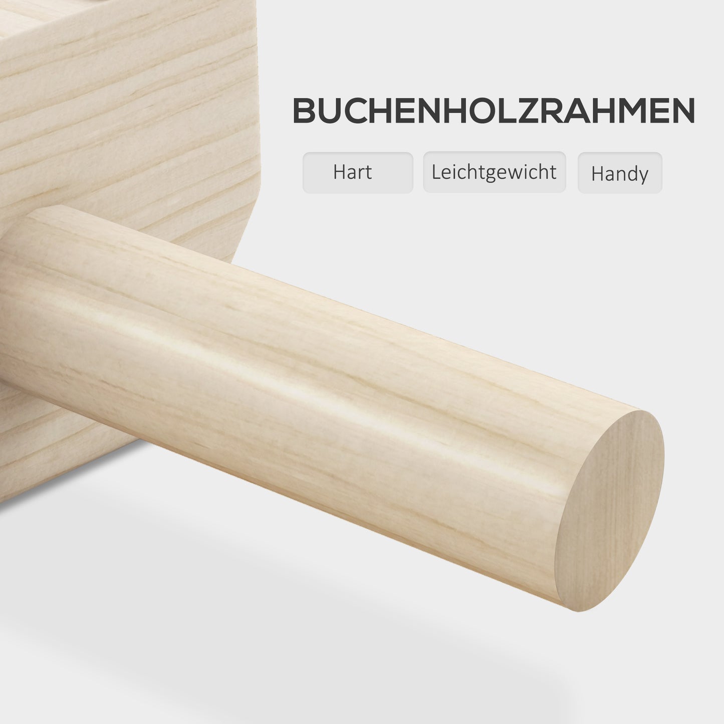 SPORTNOW Push Up Bars im 2er-Set, robust & rutschfest, bis 120 kg, Buchenholz, 30x13x10cm, Natur
