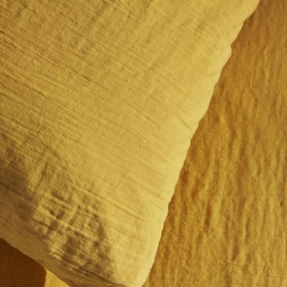 Bedding set - TODAY - 123669 - 2 people - 260x240cm - Plain cotton gauze - Ochre