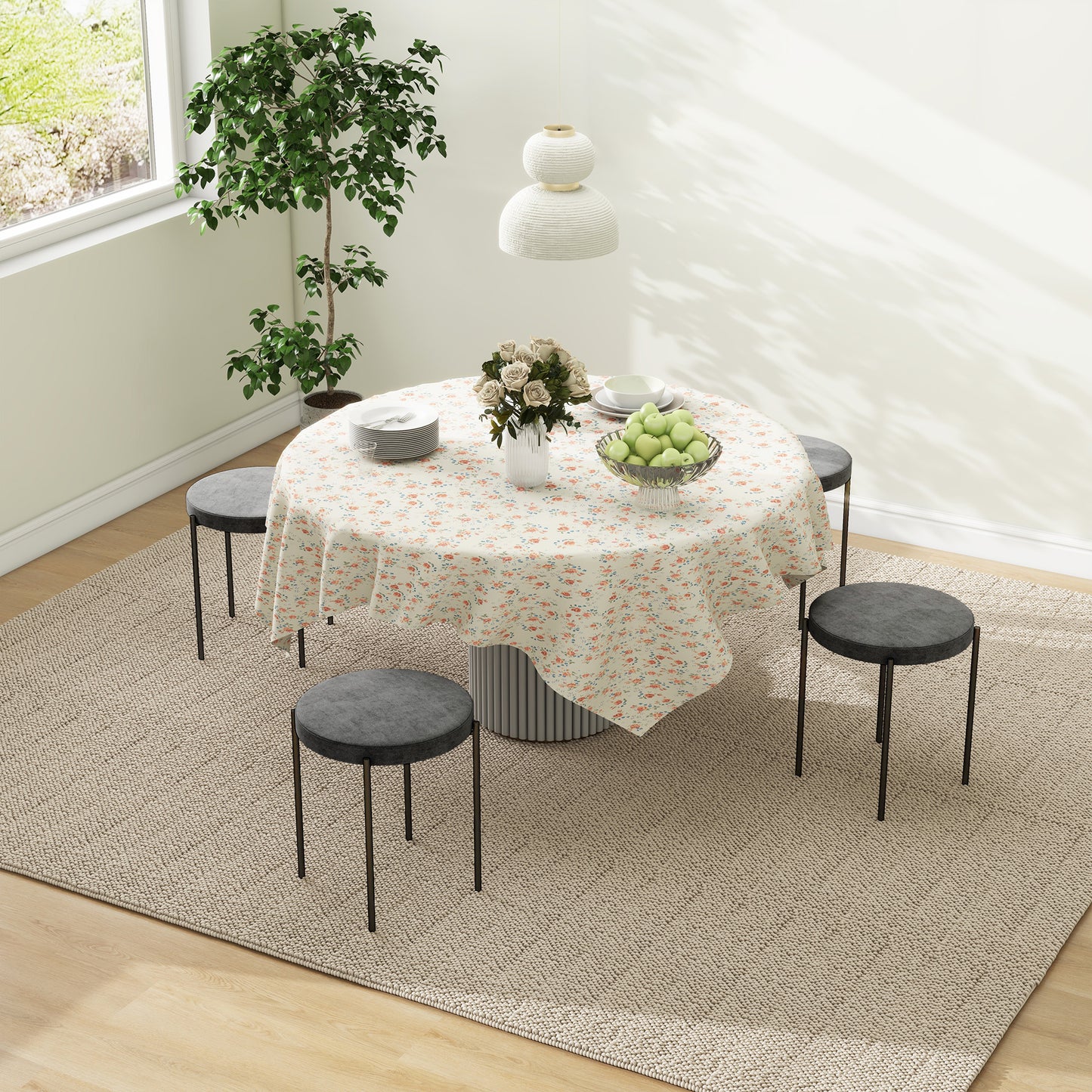 HOMCOM Küchenhocker 4-er Set, stapelbar, Samtoptik, bis 100kg, Stahlrahmen, 41,5 x 41,5 x 46 cm, Dunkelgrau