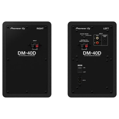 Pair of Pioneer DJ DM-40D monitoring speakers - Bass Reflex - 2x19W - DJ or Production mode - Black