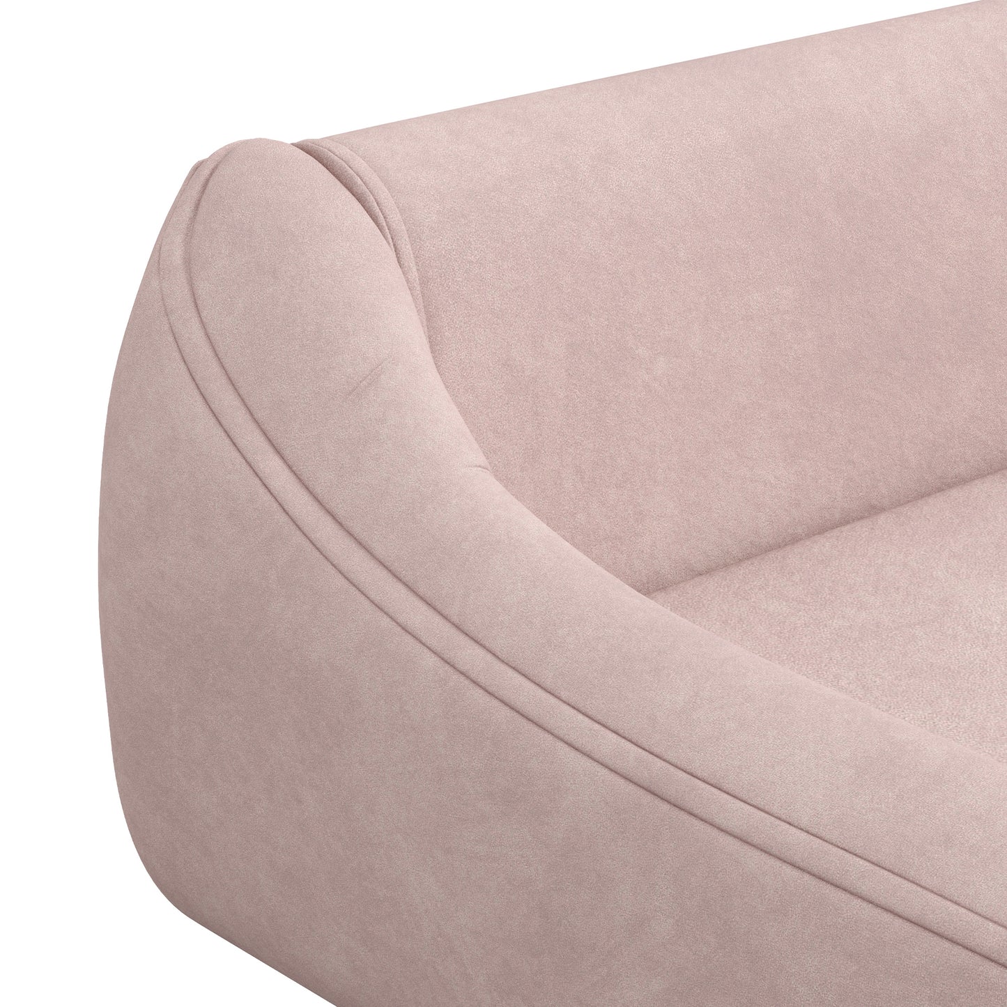 PawHut Haustiersoffa Hundesofa, Skandidesign, abnehmbares Polster, Samtoptik, 102 cm x 58,5 cm x 42,5 cm, Rosa + Natur