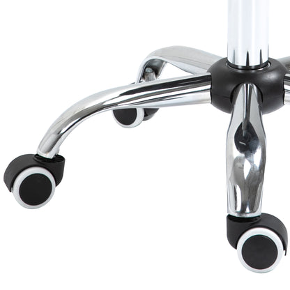 HOMCOM Rollhocker höhenverstellbar Drehhocker 49-61 cm Arbeitshocker drehbar Sattelhocker für Büro Salon Massage Spa Schwarz