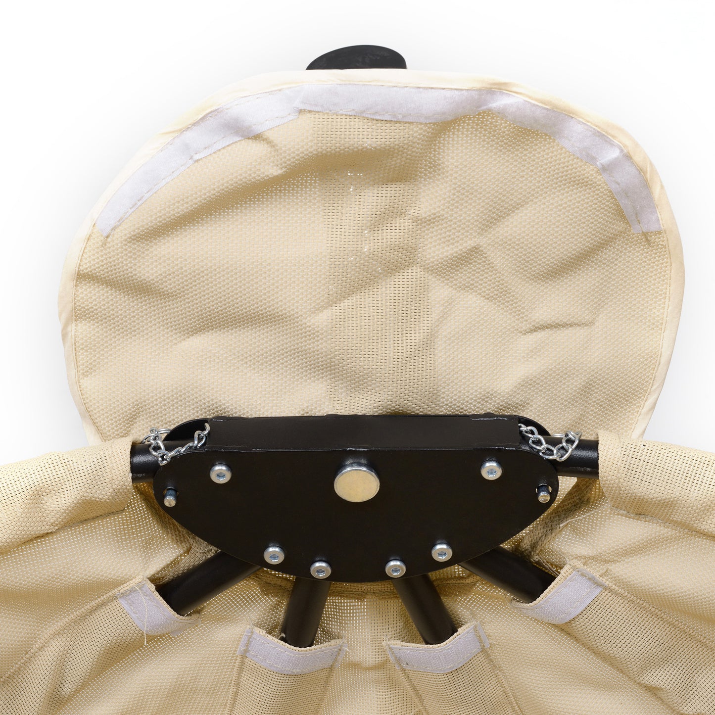 Outsunny Hängesessel, Eiförmiger Schaukelsitz mit weichem Kissen, für drinnen und draußen geeignet, 125L x 95B x 170H cm, Khaki