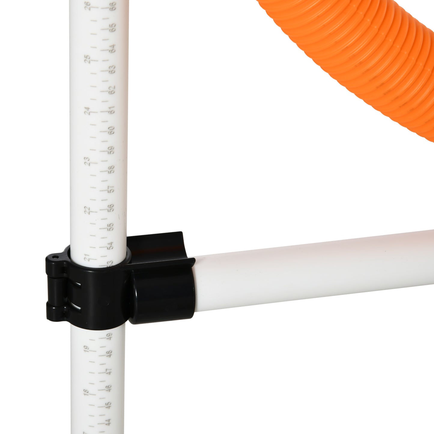 PawHut 3-tlg. Hunde Agility Set Training für Haustiere Hundetrainigsset Inklusive Tasche Leicht zu tragen Kunststoff Weiß+Gelb