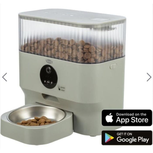 Automatic food dispenser - TRIXIE - TX-C Smart - 5 L - 28 x 30 x 17 cm - Light grey