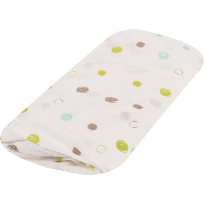 Fitted sheet - DOMIVA - 70 x 140 cm - Jersey - Ecru Pandipanda print