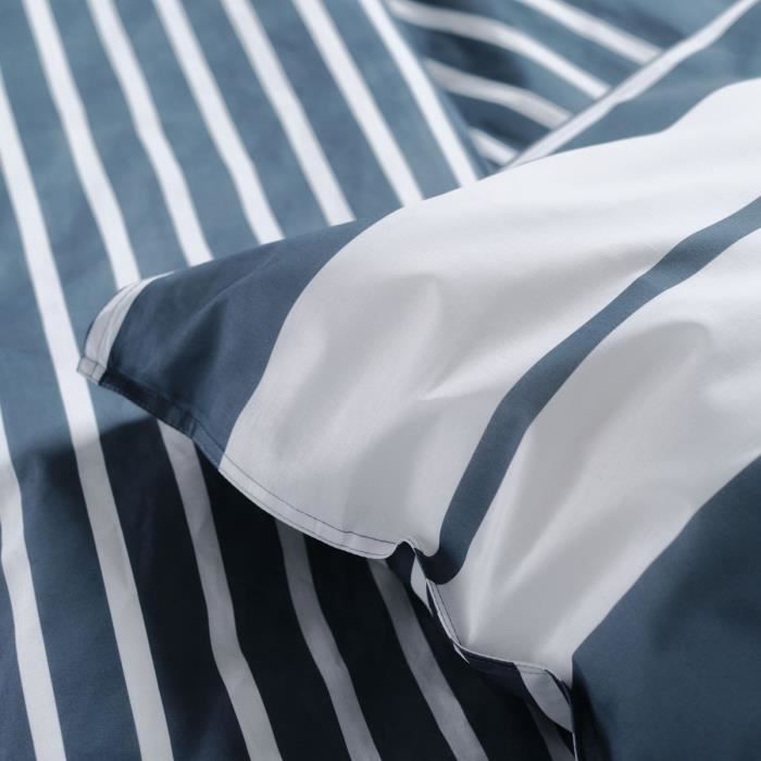 Duvet cover for 2 people -TODAY - 240x200 cm - 100% Cotton - Blue and White