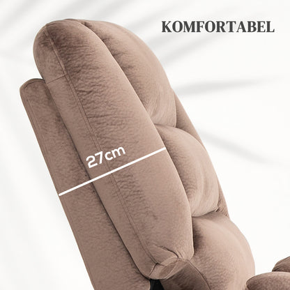 HOMCOM Aufstehsessel mit Massagefunktion, 90x93x110cm, Braun