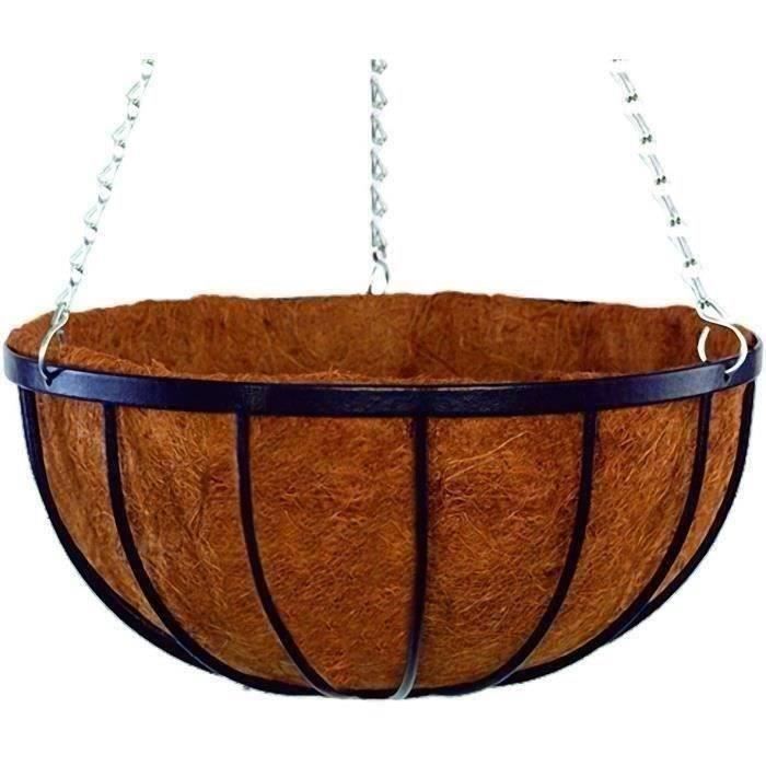 Suspension+coco - GARDEN ID Georgain - Ø35 H19 cm - Premium coco - Solid structure - Deep for plant development