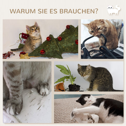 PawHut Kletterwand-Set för Katzen, 4-teilig, mit Katzentreppe, Hängematte, Plattform och Kratzbaum, Beige