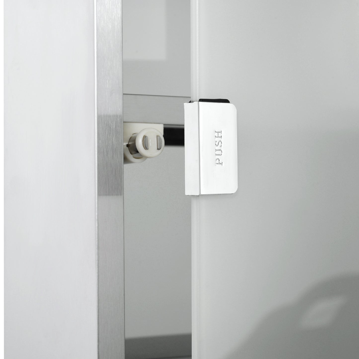 HOMCOM Medizinschrank Arzneischrank aus Edelstahl, Abschließbar Medikamentenschrank mit 4 Fächern, Glastür Apothekerschrank zur Medikamenten-Aufbewahrung, 30 x 12 x 60 cm