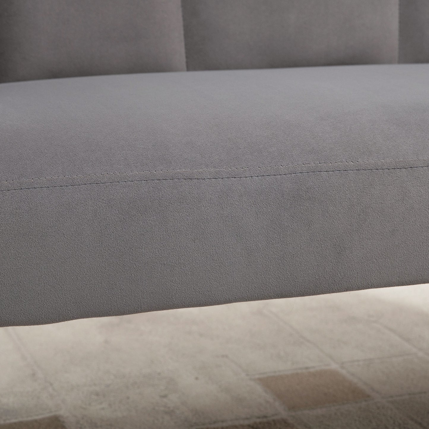 HOMCOM 2-Sitzer-Sofa, Doppelsofa, Zweisitzer Loungesessel im Modern-Design, bis 160 kg belastbar, 132 x 66 x 80 cm, Grau