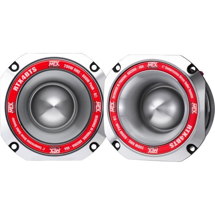 MTX AUDIO - MTX high efficiency tweeter RTX4BTs - Ø10cm - 45mm voice coil - 200W RMS - 800W - Peak 8O 103.0dB/2V/1m sold individually
