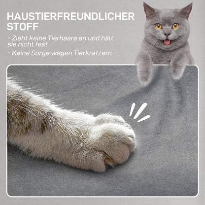 HOMCOM Relaxsessel mit leisem Motor, Polstersessel mit robusten Stoffbezug, Memory-Funktion, anpassbare Fußstütze, Grau