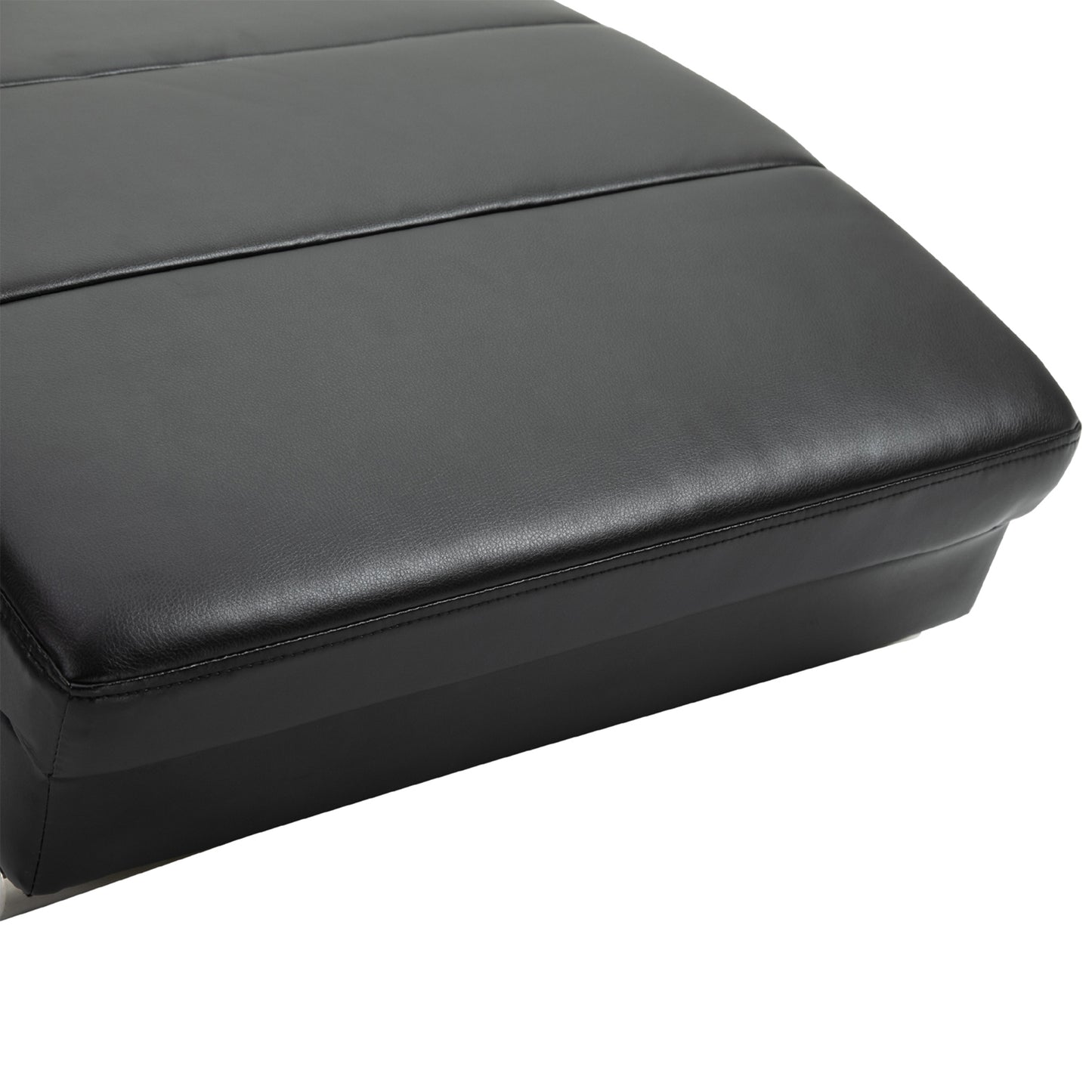 HOMCOM Relaxliege mit Massagefunktion Loungesessel Ergonomisch hohe Rückenlehn, mit Massagefunktion und Kissen mit Zero-G Design Lounge Sessel Kunstleder Metall Schaumstoff Schwarz 58 x 163 x 87 cm