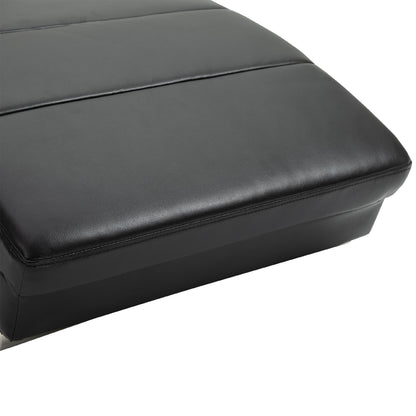 HOMCOM Relaxliege mit Massagefunktion Loungesessel Ergonomisch hohe Rückenlehn, mit Massagefunktion und Kissen mit Zero-G Design Lounge Sessel Kunstleder Metall Schaumstoff Schwarz 58 x 163 x 87 cm