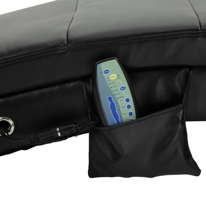 HOMCOM Relaxliege mit Massagefunktion Loungesessel Ergonomisch hohe Rückenlehn, mit Massagefunktion und Kissen mit Zero-G Design Lounge Sessel Kunstleder Metall Schaumstoff Schwarz 58 x 163 x 87 cm