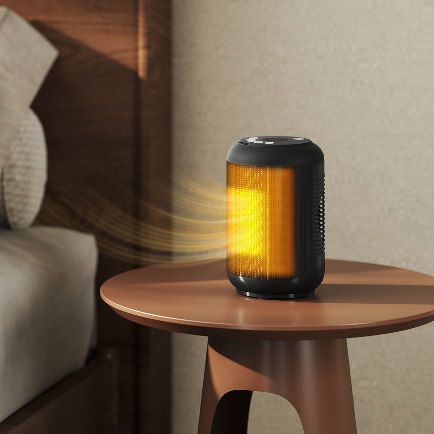 HOMCOM Heizgerät, 1500 W Heizlüfter mit 3 Modi, 24-Stunden-Timer, Kipp- und Überhitzungsschutz, 14 x 14 x 21,5 cm, Schwarz