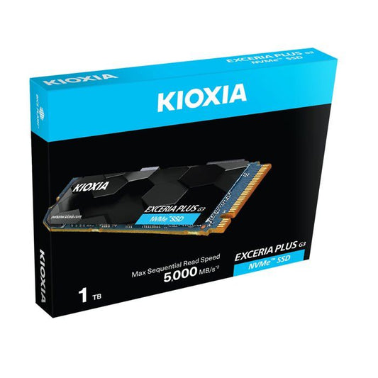 SSD - KIOXIA - EXCERIA PLUS - 1 TB, M.2, 5000 MB/s read, 3900 MB/s write, 64 Gbit/s