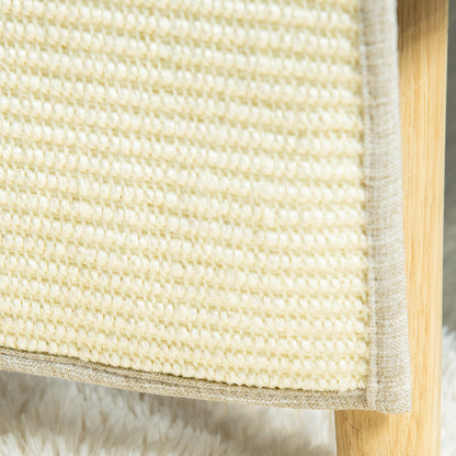 PawHut 2er Kratzmatte Kratzschutz Soffa Sisal Kratzteppich für Katze Sessel Soffa Katzenkratzmatte Beige+Grau 130 x 45 x 0,3 cm
