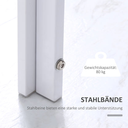 HOMCOM Esstisch Küchentisch großer Tisch, modernes Design, 120 cm x 60 cm x 75 cm, Weiß