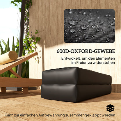 Outsunny 2er Set Sandsäcke für Sonnenschirm auffüllbare bis 25 kg Sandsack für Schirmständer 600D Oxford Schwarz