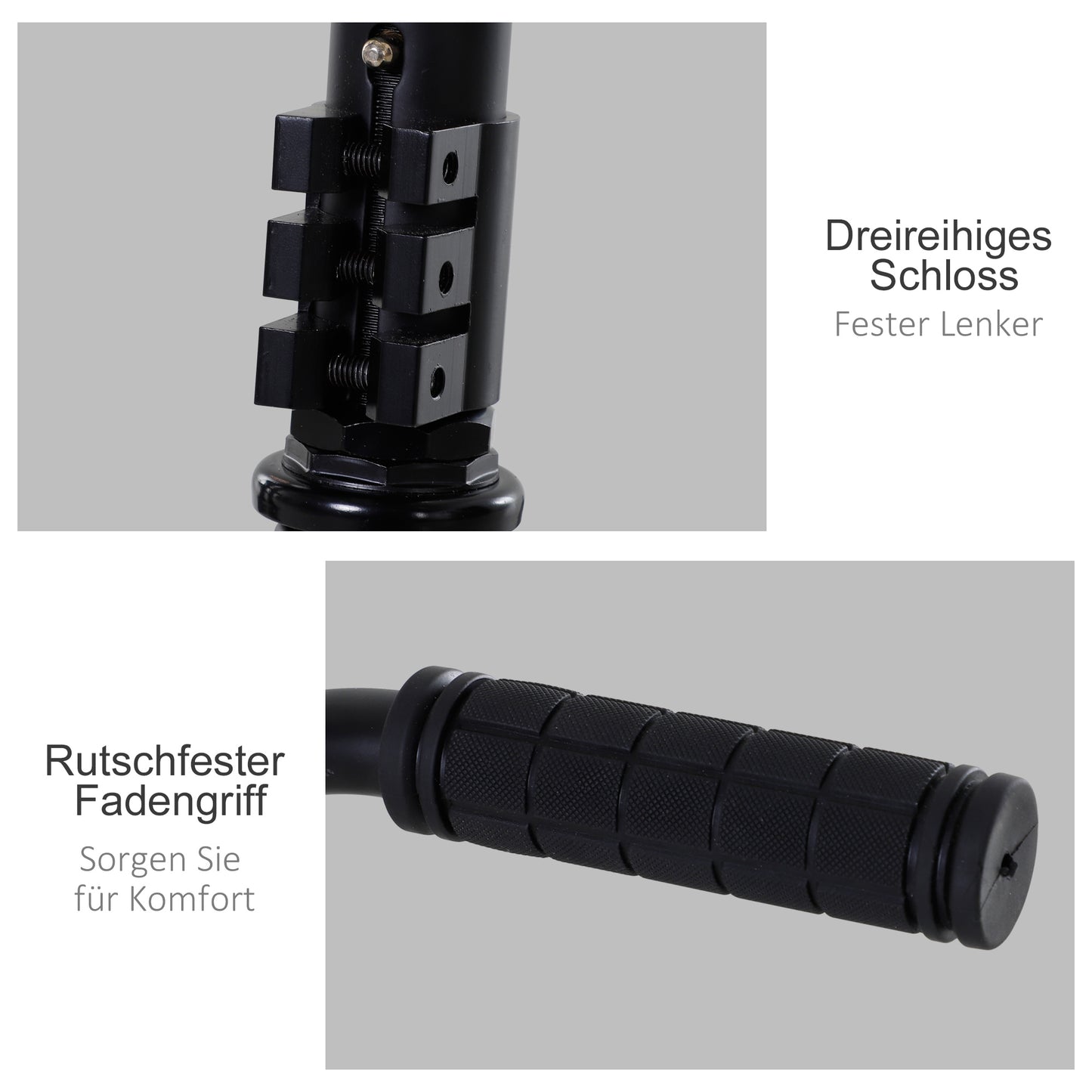 Homcom Pro Stunt Scooter für Kinder & Erwachsene, Freestyle Tretroller, 100mm Kunstleder-Räder, Aluminium Schwarz, für Tricks