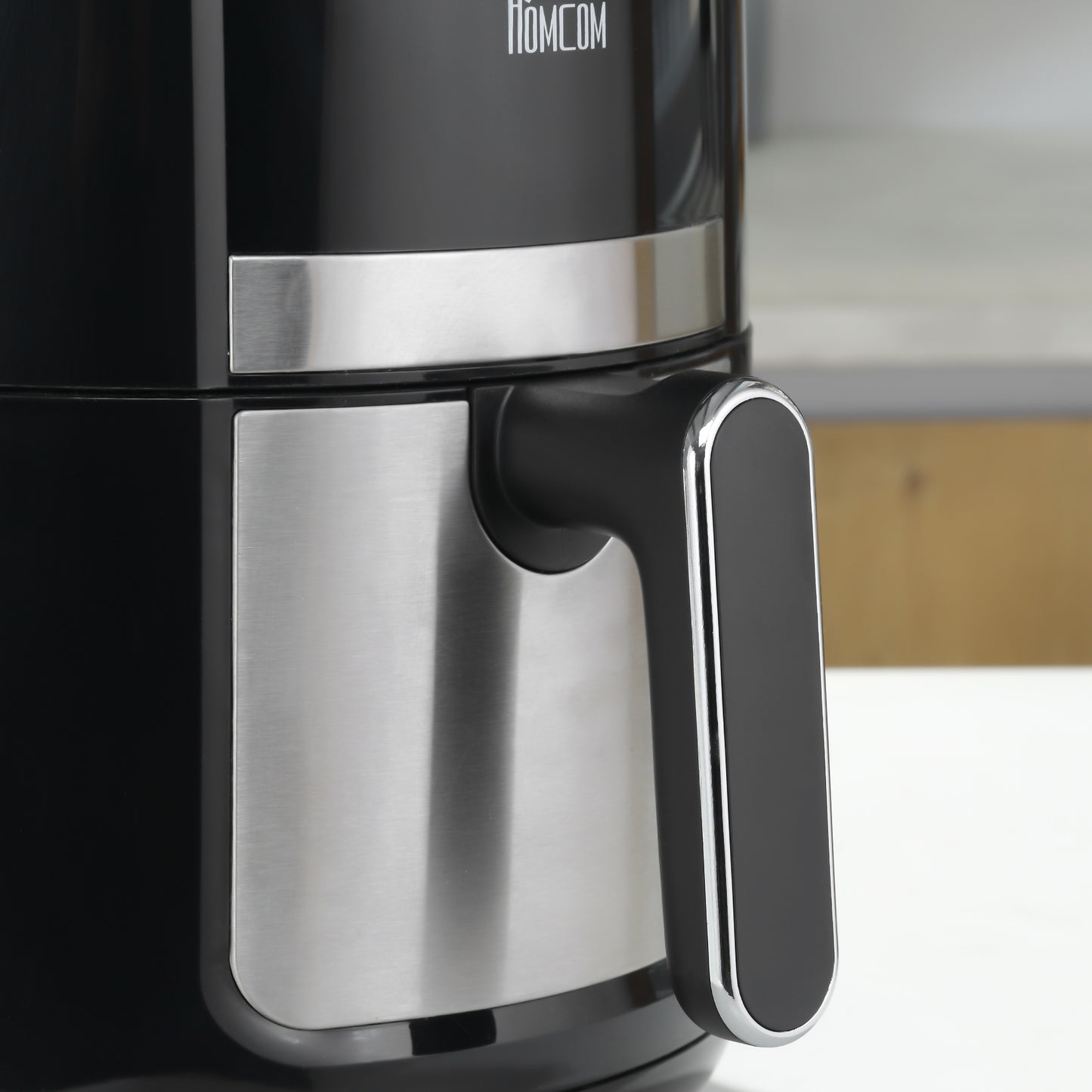 HOMCOM Heißluftfritteuse 4L, 12 Programme, 80-200° C Temperatur, Antihaftbeschichtung, Schwarz