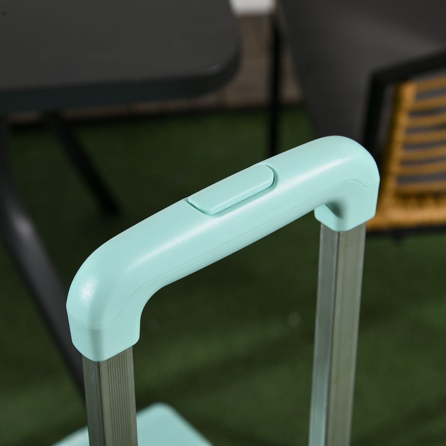 HOMCOM Einkaufswagen Einkaufstrolley, Treppensteiger, klappbar, Teleskopgriff, bis max. 65 Kilo belastbar, Grün