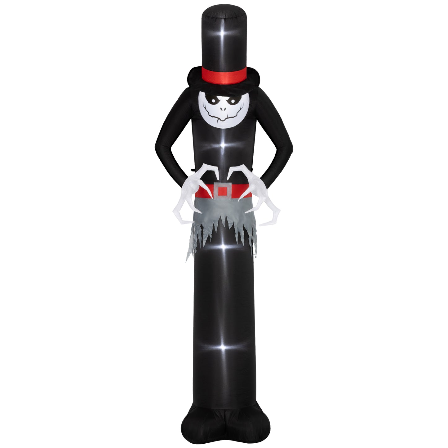 Outsunny Halloween-Dekoration 3 m riesiger Sensenmann mit LED-Beleuchtung für Outdoor, IP44