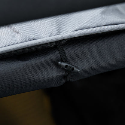 PawHut Hundebuggy Haustierwagen bis 10kg klappbar Regenschutz 2 Sicherheitsleinen 83cm x 55cm x 101cm Grau + Schwarz