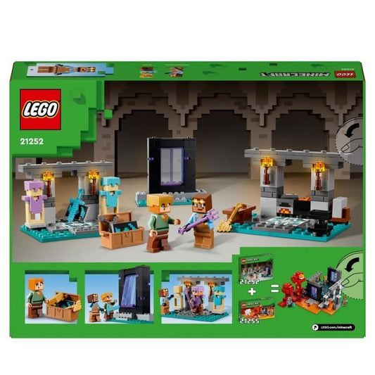 LEGO 21252 Minecraft The Armory, Toy with Weaponsmithing with Video Game Characters, Alex Minifigure