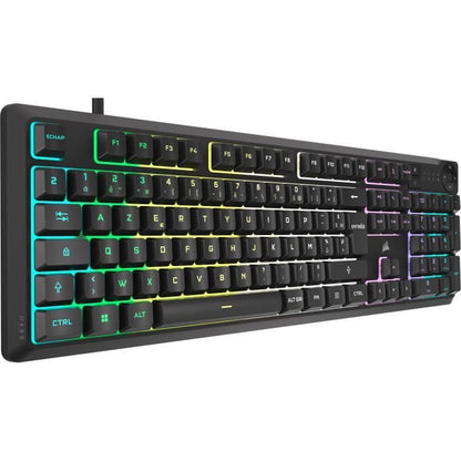 Wired membrane gaming keyboard - CORSAIR - K55 CORE RGB - 10-zone RGB backlighting - Gray - Silent and responsive