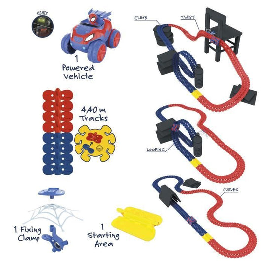 Spidey Flextreme Discovery Set - Batteries Included - 184 Flexible Tracks and 1 Vehicle
