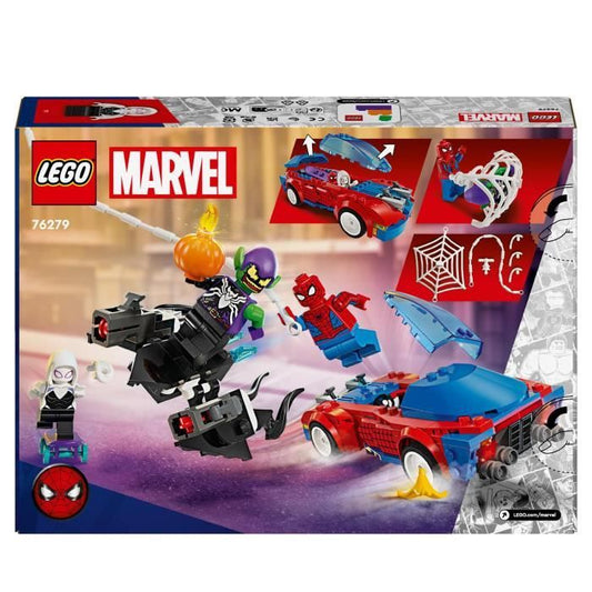 LEGO 76279 Marvel Spider-Man Vs. Venomized Green Goblin Race Car, Toy with Superhero Minifigures
