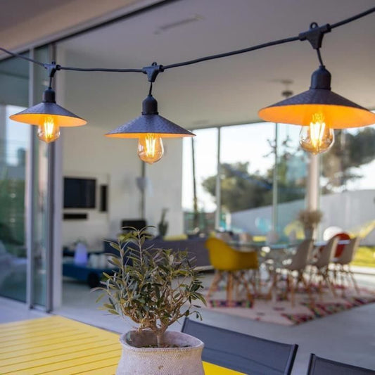 Outdoor solar light garland - LUMISKY - VINTY LIGHT SOLAR - 6 m - 10 filament bulbs - warm white LED