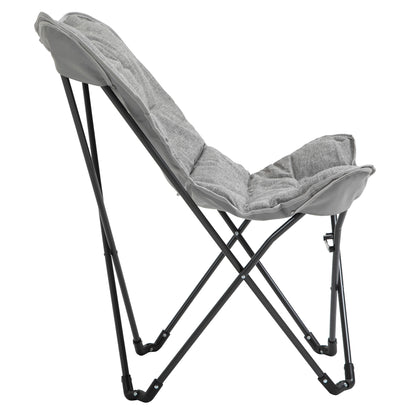 Outsunny Faltstuhl faltbar Campingstuhl gepolstert Outdoor Klappstuhl bis 120kg belastbar robust Angelstuhl Gartenstuhl für Garten Camping Strand