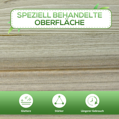 Outsunny Hochbeet, Erhöhter Pflanzkübel aus Holz mit unterem Regal, robust Konstruktion, Ablauflöcher, 91L x 51B x 76H cm, Grün