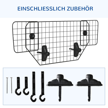 PawHut Hundeschutzgitter Auto Universal Kofferraumgitter 90-120 cm verstellbar Metall