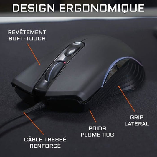 Combo KRYPTON - THE G-LAB - Retro Wired Gaming Keyboard and Mouse Pack - RGB Lighting