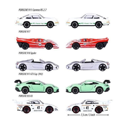 Toy - Majorette - Porsche Racing Stand and Podium - 5 Vehicles - Ages 3 and Up
